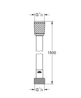 Vorschau: Grohe VitalioFlex Trend Brauseschlauch 1,5m, schwarz matt