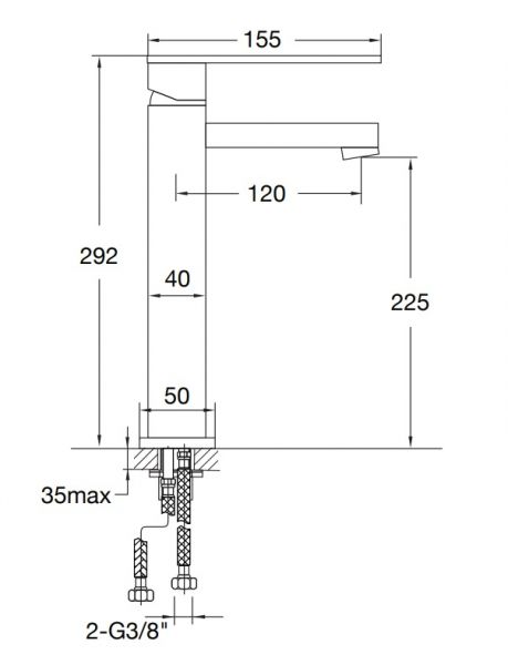 Steinberg Serie 160 Waschtisch-Einhebelmischer ohne Ablaufgarnitur, chrom
