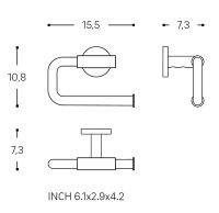 Vorschau: Cosmic Architect S+ Papierrollenhalter ohne Deckel, chrom