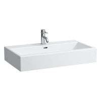 Laufen Living City Aufsatzwaschtisch wandmontiert, Unterseite geschliffen, 80x46cm, weiß H8174370001041