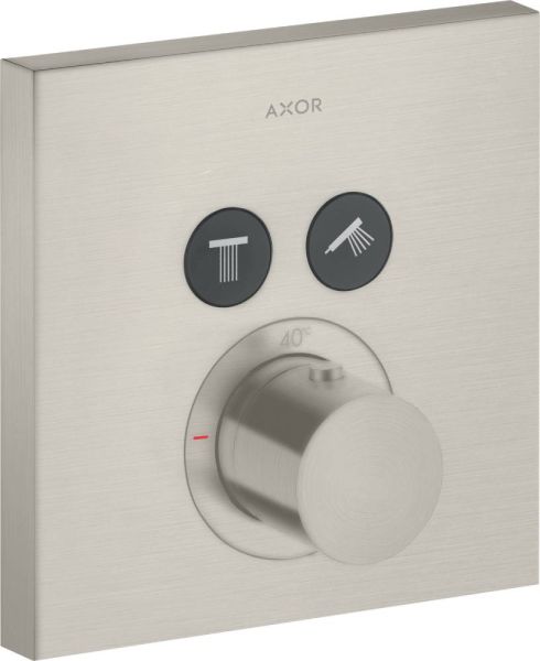 Axor ShowerSelect Thermostat Square Unterputz, für 2 Verbraucher, eckig stainless steel 36715800