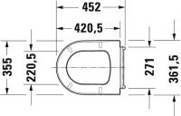 Vorschau: Duravit ME by Starck WC-Sitz, abnehmbar, mit Absenkautomatik, weiß