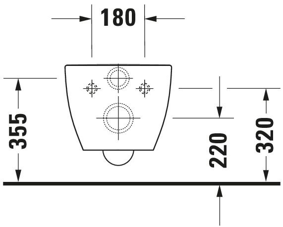 Duravit Happy D.2 Wand-WC 54x36,5cm, eckig, weiß 2221090000