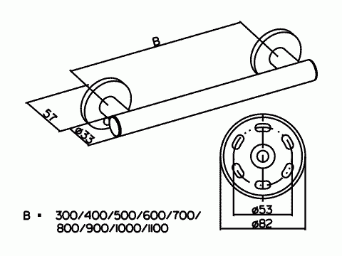 Keuco Plan Care Haltegriff, 1182mm