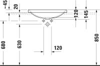 Vorschau: Duravit D-Neo Einbauwaschtisch rechteckig 60x44cm, weiß 0358600079