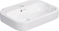 Vorschau: Duravit Happy D.2 Handwaschbecken rechteckig 50x36cm, mit Hahnloch und Überlauf, WonderGliss, weiß 07095000001