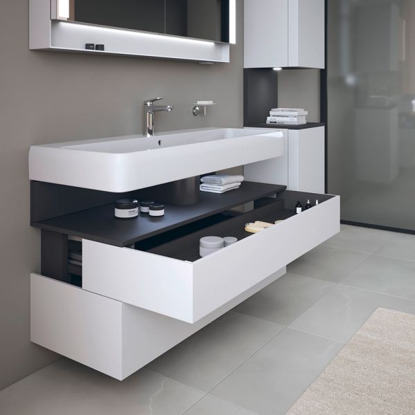 Duravit Qatego Unterschrank 99x47cm in weiß , mit offenem Fach in graphit QA4395 