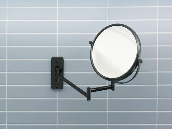 Duravit D-Code Kosmetikspiegel Ø20cm schwarz matt 0099124600