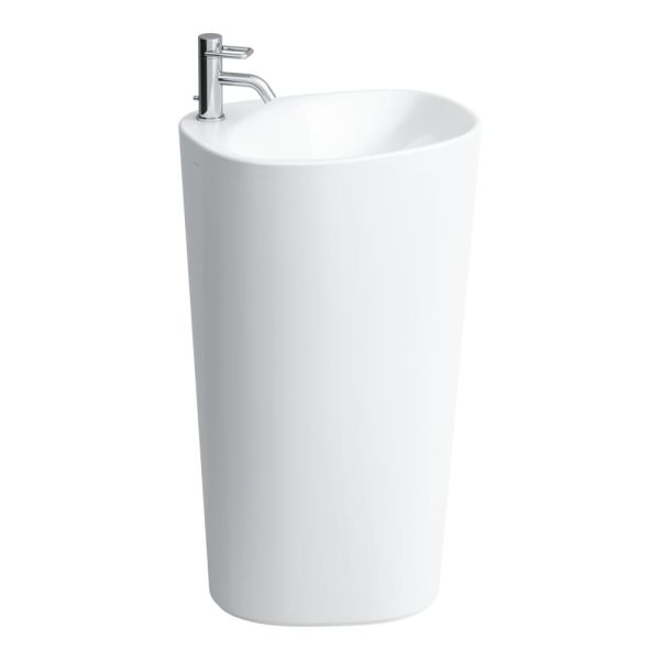 Laufen Palomba Waschtisch freistehend, mit 1 HL, 52,5x43,5cm, weiß, H8118040001041