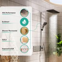 Vorschau: hansgrohe Raindance Alive Q Duschsystem 210/340 2 Strahlarten, EcoSmart, brushed bronze
