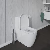 Vorschau: Duravit ME by Starck Stand-WC für Spülkasten, Tiefspüler, Abgang waagerecht/senkrecht, weiß 2170090000