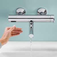 Vorschau: WimTec ECOSAN W4 - HyPlus 6 V Batteriebetrieb Wandmontage-Waschtischarmatur, chrom