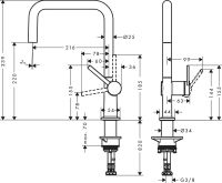 Vorschau: Hansgrohe Talis M54 Küchenarmatur U 220, Eco, chrom 72844000