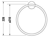 Vorschau: Duravit Starck T Handtuchring, geschlossene Form, wandhängend, chrom 0099471000