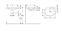 Vorschau: Geberit VariForm Einbauwaschtisch mit 1 Hahnloch, Unterseite glasiert, oval, Breite 50cm, weiß 500713012_2