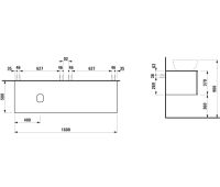 Vorschau: Laufen IL BAGNO ALESSI One Schubladenelement 1600, Ausschnitt links, zu WT H818974