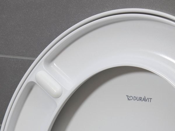 Duravit No.1 Wand-WC Set inkl. WC-Sitz mit Absenkautomatik, 48x36,5cm, oval, rimless, weiß