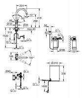 Vorschau: Grohe Red Duo Küchenarmatur, C-Auslauf, Armatur und Boiler Größe M, chrom