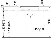 Vorschau: Duravit Cape Cod Aufsatzbecken 55x40cm weiss matt 2347553200