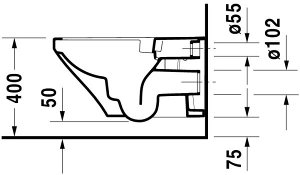 Duravit DuraStyle Wand-WC 62x37cm, rimless, weiß 2542092000