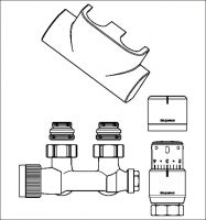 Vorschau: Oventrop Anschluss-Set für Badheizkörper „Multiblock T/Uni SH“, Eck
