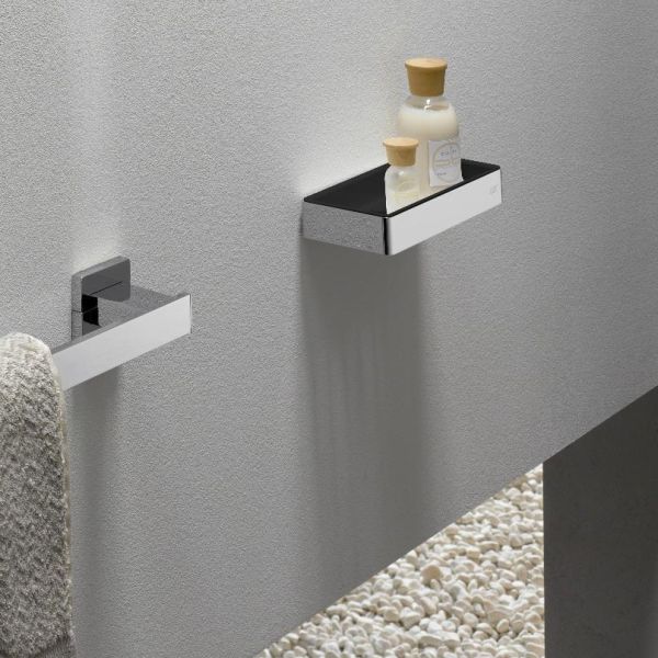 emco loft Schwammkorb mit herausnehmbarem Einsatz, chrom/schwarz 054500502