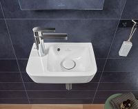 Vorschau: Villeroy&Boch O.Novo Handwaschbecken Compact mit 1 Hahnloch, Becken rechts 36x25cm 43423601