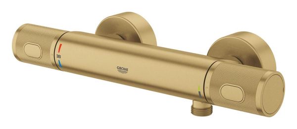 Grohe Precision Feel Thermostat-Brausebatterie mit ProGrip Rändelstruktur, cool sunrise gebürstet