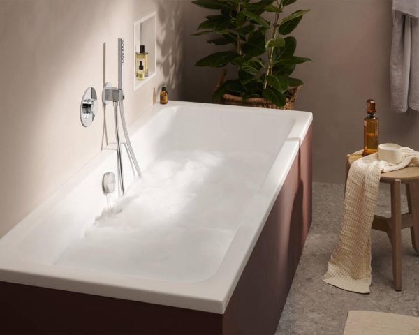 hansgrohe Exafill Komplettset Wanneneinlauf, Ab- und Überlaufgarnitur für Badewanne, chrom 58130000 