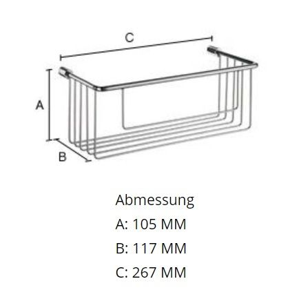 Smedbo Sideline Basic Seifenkorb 26,7cm, chrom