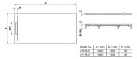 Vorschau: Laufen Pro S Marbond Duschwanne 180x90x3,6cm ultraflach, rechteckig, linearer Ablauf seitlich