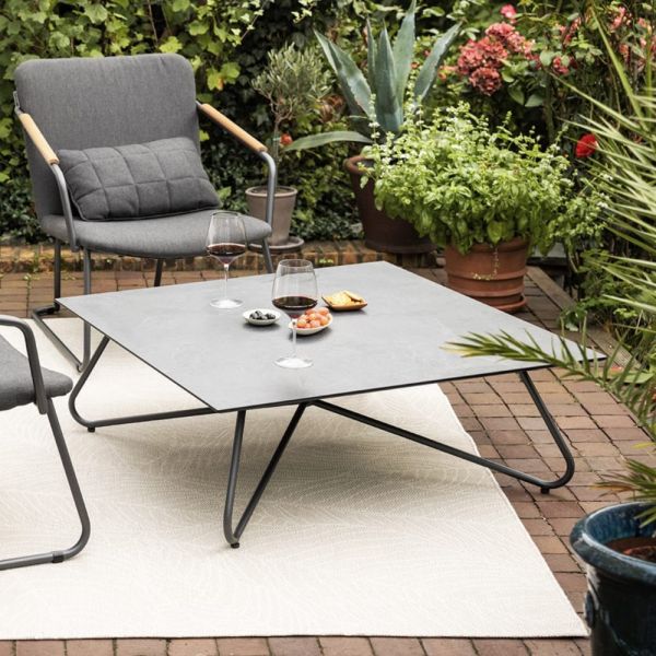 KETTLER GENTLE LOUNGE Tischgestell 95x95x33cm Aluminium, anthrazit matt