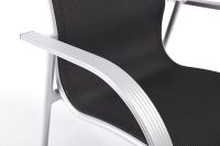 Vorschau: KETTLER Tampa Stappelsessel mit Armlehnen, silber/charcoal