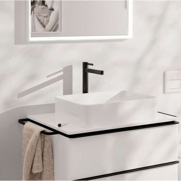 hansgrohe Finoris Waschtischarmatur 260 brushed black chrome 76072340