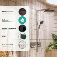 Vorschau: hansgrohe Raindance Alive S Duschsystem 300 EcoSmart, ShowerSelect Comfort, schwarz matt