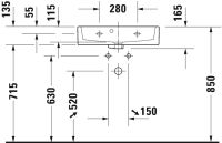 Vorschau: Duravit Vero Air Waschtisch rechteckig 60x40cm, mit 1 Hahnloch, mit Überlauf, weiß 2368600000