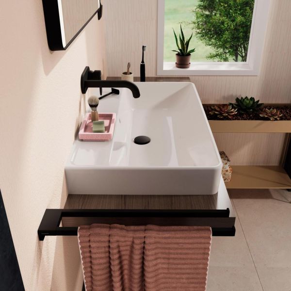 hansgrohe Xanuia Q Aufsatzbecken 80x48cm Unterseite geschliffen mit Überlauf ohne Hahnloch weiß 60251450