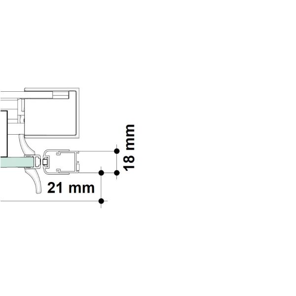 Provex Soft NS Schiebetür mit Festfeld für Nische