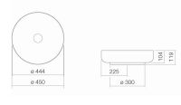 Vorschau: Alape SO-Serie Sondo 450 Aufsatzbecken, rund, Ø 45cm weiß ProShield AB.SO450.1