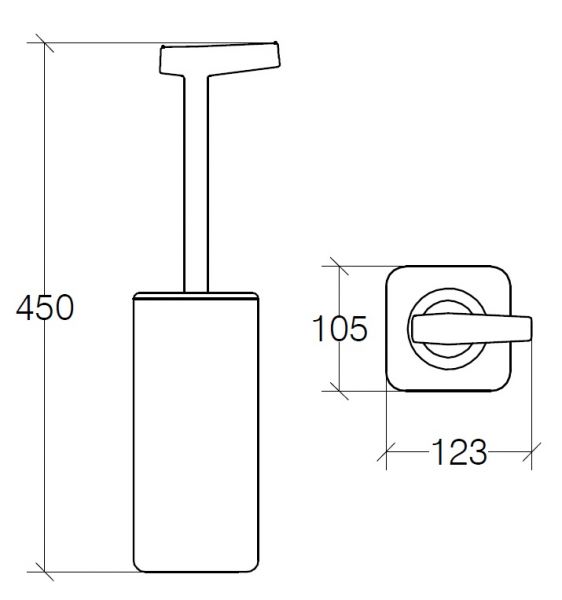 lineabeta BASTON WC-Bürstengarnitur, bodenstehend, rot/weiß