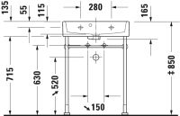 Vorschau: Duravit Vero Air Waschtisch rechteckig 60x40cm, mit 1 Hahnloch, mit Überlauf, geschliffen, weiß 2368600027