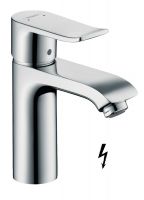 Hansgrohe Metris Einhebel-Waschtischmischer 110 mit Zugstangen-Ablaufgarnitur, Niederdruck, chrom