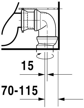 Duravit DuraStyle Stand-WC für Kombination, Tiefspüler 37x63cm, HygieneGlaze, weiß