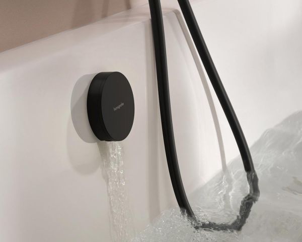 hansgrohe Exafill Fertigset Wanneneinlauf, Ablauf- und Überlaufgarnitur, schwarz matt/weiß glanz 58119670