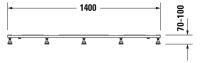 Vorschau: Duravit Tempano Fußgestell höhenverstellbar 70 - 100mm 1400x800x85mm