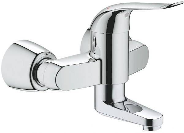 Grohe Eurosmart Care Einhand-Waschtischbatterie, Ausladung 174mm, absperrbare S-Anschlüsse, chrom