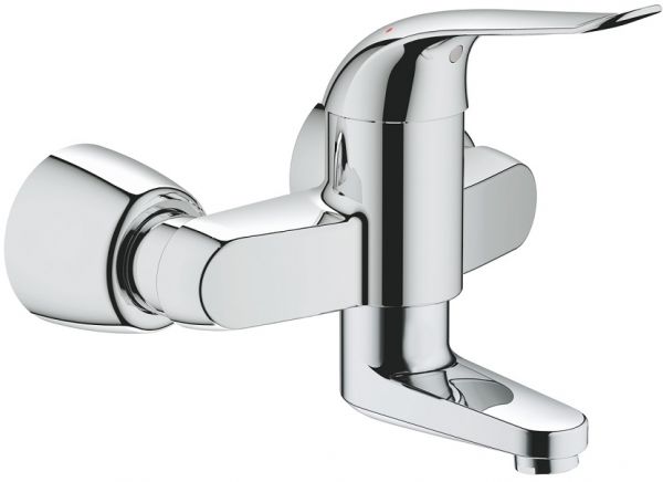 Grohe Euroeco Special Einhand-Waschtischbatterie, Ausladung 174mm, absperrbare S-Anschlüsse, chrom