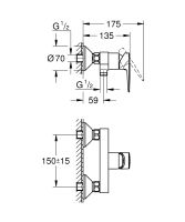 Vorschau: Grohe StartEdge Einhand-Brausebatterie 24197001