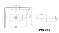 Vorschau: Kaldewei Puro Aufsatzwaschtisch 90x46x4cm, Perl-Effekt Mod. 3155