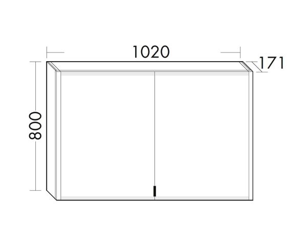 Burgbad rl20 Spiegelschrank 102x80cm mit Klarglas Lichtrahmen SPVM100F6947
